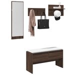 vidaXL Ensemble de meubles de couloir 4 Pièces chêne marron