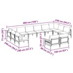 vidaXL Ensemble de canapé de jardin 12 Pièces Anthracite Acier
