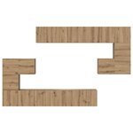 vidaXL Ensemble meuble TV 10 Pièces Chêne artisanal Bois d'ingénierie