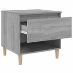 vidaXL Table de chevet Sonoma gris 50x46x50 cm Bois d'ingénierie