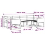 vidaXL Ensemble de canapés d'extérieur 6 pc Naturel