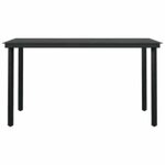 vidaXL Ensemble à manger jardin 5Pièces marron poly rotin verre
