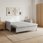 vidaXL Canapé-lit escamotable Crème Tissu