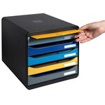 Module De Classement Big Box Plus 5 Tiroirs Bee Blue - Couleurs Assorties - Exacompta