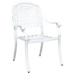 Ensemble de jardin 5 pièces vidaXL en alu blanc
