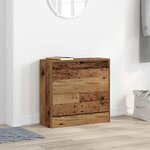 vidaXL Armoire à chaussures avec stockage Bois Ancien 60 x 21 x 57 cm