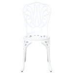 Ensemble de bistro de jardin 3 pièces vidaXL en aluminium blanc
