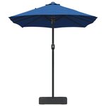 vidaXL Parasol de jardin Bleu 385 x 209 x 244 cm tissu