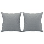 vidaXL Ensemble de canapés 2 Pièces coussins gris clair tissu