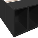 vidaXL Cadre de lit sans matelas noir 75x190 cm