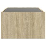 vidaXL Table basse avec LED infini chêne sonoma 90x50x30 cm