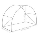 vidaXL Serre 4 5 m² 300x150x200 cm