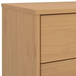 vidaXL Armoire à tiroirs OLDEN marron bois de pin solide