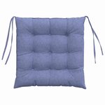 vidaXL Coussins de siège 2 Pièces Bleu denim 40 x 40 x 6 cm tissu
