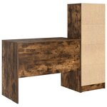 vidaXL Bureau avec tiroir 2 Pièces Chêne fumé