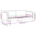 vidaXL Lit de repos crème 80x200 cm tissu