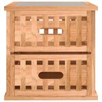 vidaXL Tables de chevet 2 Pièces 34x34x34 cm Bois massif de noyer