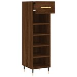 vidaXL Meuble à chaussures chêne marron 30x35x105 cm bois d'ingénierie