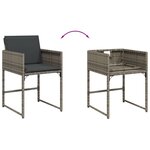 vidaXL Ensemble à manger de jardin 11Pièces avec coussins gris poly rotin