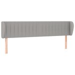 vidaXL Tête de lit avec oreilles Gris clair 183x23x78/88 cm Tissu