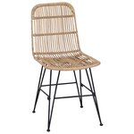 vidaXL Chaise de salle à manger 2 Pièces Naturel 41 x 55 x 85 cm