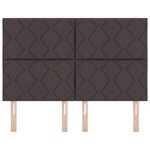 vidaXL Tête de lit design blocs de diamant marron foncé 160 cm tissu