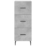 vidaXL Buffet haut Gris béton 34 5x34x180 cm Bois d'ingénierie