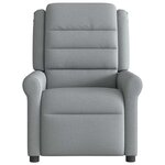 vidaXL Fauteuil de massage inclinable électrique gris clair tissu