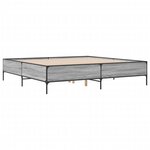 vidaXL Cadre de lit sans matelas sonoma gris 180x200 cm