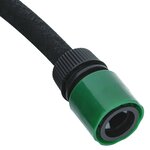 vidaXL Tuyau d'arrosage de jardin noir 0 6" 10 m caoutchouc