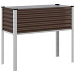 vidaXL Jardinière marron 100x45x90 cm acier