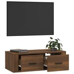 vidaXL Armoire TV suspendue Chêne marron 80x36x25 cm Bois d'ingénierie