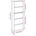 vidaXL Armoire chaussures miroir 5niveaux blanc brillant 63x17x169 5cm