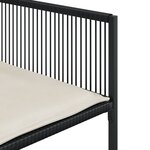 vidaXL Ensemble à manger de jardin 13 Pièces coussins noir résine tressée
