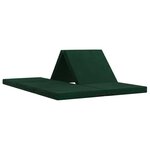 vidaXL Canapé-lit pliable 140 x 67 x 15 cm Vert foncé