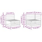 vidaXL Ensemble de canapés d'extérieur 4 pc Naturel