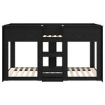 vidaXL Lit Superposé pour Enfants Chêne noir 80 x 200 cm