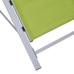 vidaXL Chaise longue textilène et aluminium vert