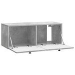 vidaXL Meuble TV mural 78 5 x 31 x 30 cm Gris béton Bois d'ingénierie