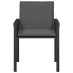 vidaXL Chaises de jardin 2 Pièces Noir et Gris foncé polyrotin