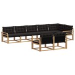 vidaXL Ensemble de canapés d'extérieur 8 pc Blanc et noir
