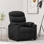 vidaXL Fauteuil Noir Tissu