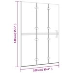 vidaXL Cabine de douche pliable ESG 100x140 cm Blanc