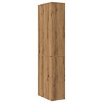 vidaXL Armoire de salle de bain étroite avec roulettes chêne artisanal
