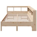 vidaXL Lit bibliothèque sans matelas 135x190 cm bois de pin massif