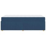 vidaXL Cadre de lit avec matelas Bleu 90 x 190 cm tissu