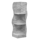 vidaXL Étagère d'angle Gris béton 34 x 33 x 102 cm Bois d'ingénierie
