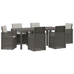 vidaXL Ensemble de salle à manger pour jardin 7 Pièces Gris clair PP
