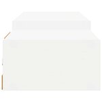 vidaXL Meuble TV mural Montage mural Blanc 180 x 28 x 21 cm