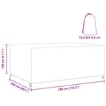 vidaXL Housse pour mobilier d'extérieur Noir 280 x 204 x 106 cm 600D